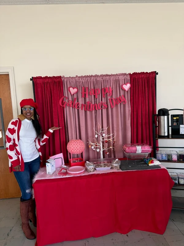 Gioi at a community tea gathering